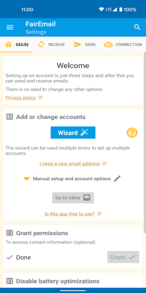 FairEmail, privacy aware email Tangkapan skrin 0