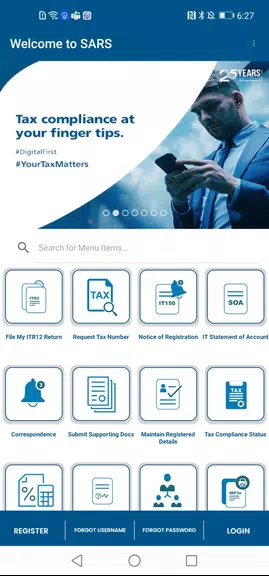 SARS Mobile eFiling Ekran Görüntüsü 1