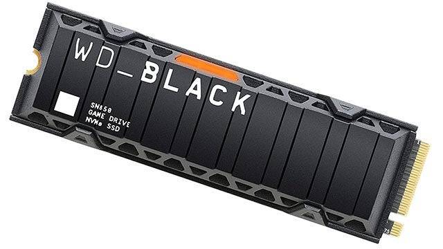 WD Black SN850X 2TB PCIE Gen4 X4 M.2 SSD가 사전 설치된 히트 싱크