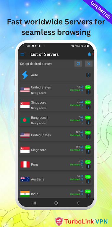 TurboLink VPN - Fast VPN Proxy Captura de tela 1