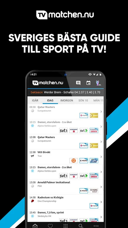 TVmatsit - Urheilua tv:ssä Zrzut ekranu 0