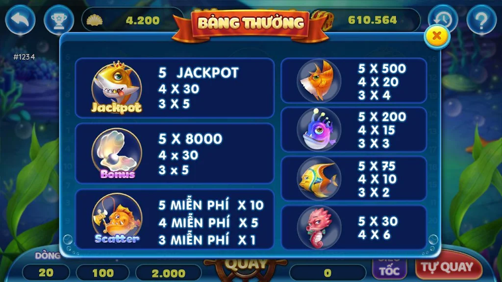 Thánh bắn cá ăn xu slots - bắn cá siêu thị Schermafbeelding 0