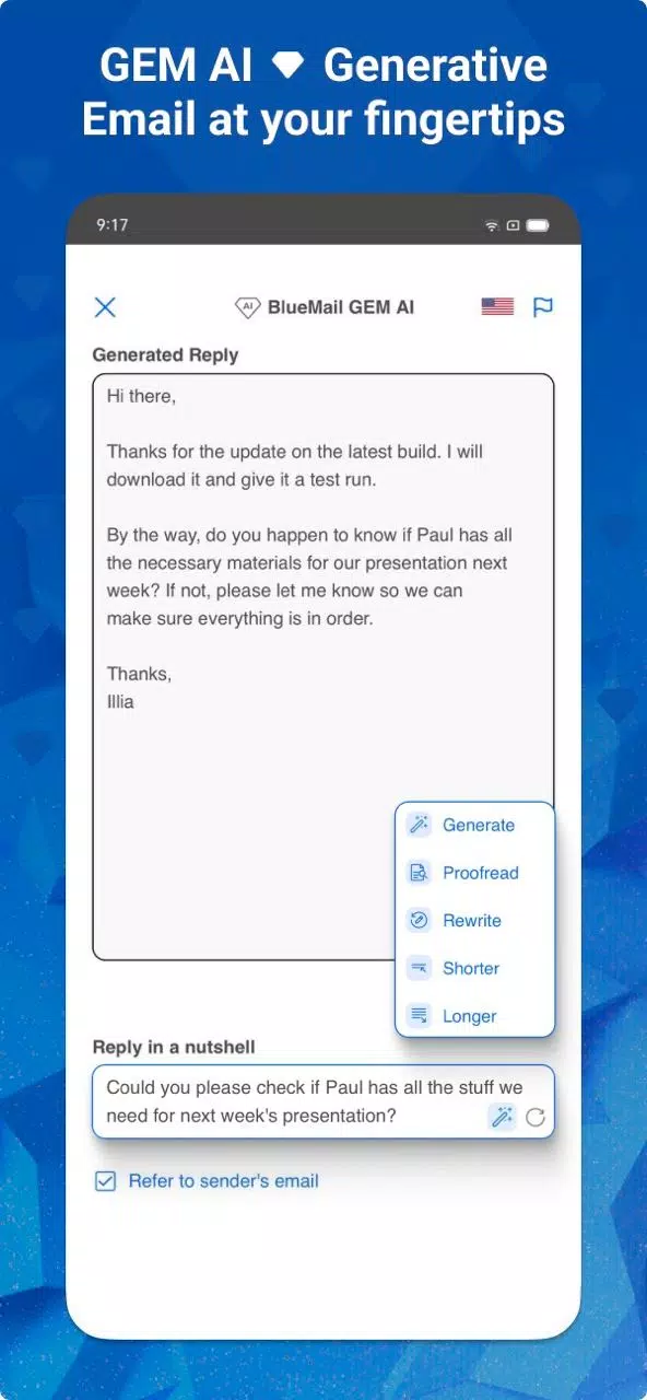 Email Blue Mail - Calendar Ảnh chụp màn hình 3