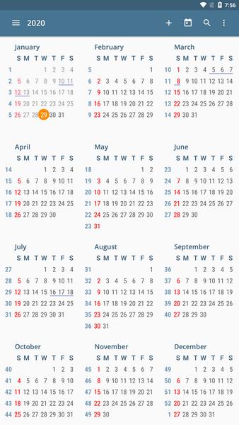 aCalendar - your calendar Скриншот 0