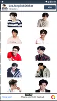 Sticker Chat Lee Jong Suk Cute KPOP Tangkapan skrin 0