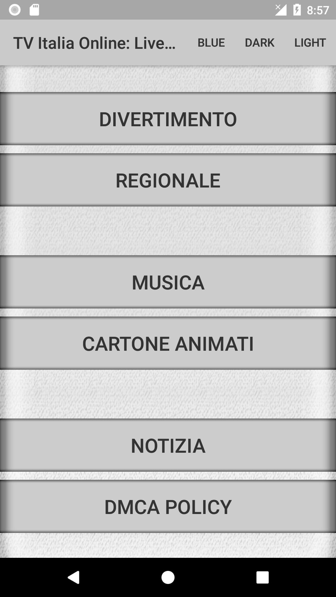 TV Italia Online Screenshot 2