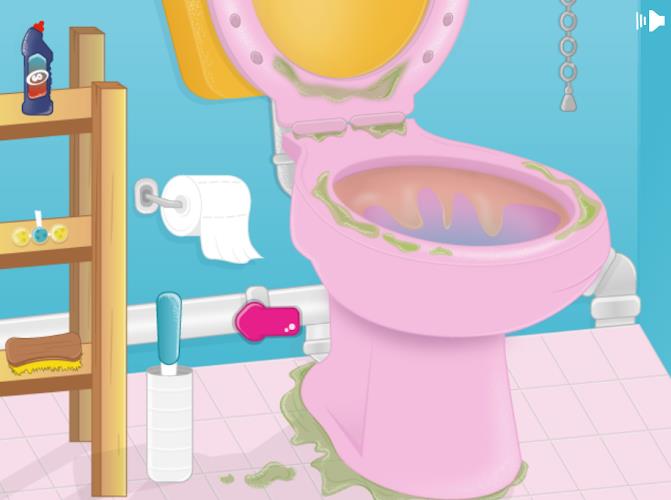 Girls bathroom cleaning games スクリーンショット 2