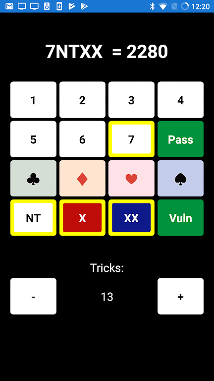 Bridge Scoring Helper Ekran Görüntüsü 1