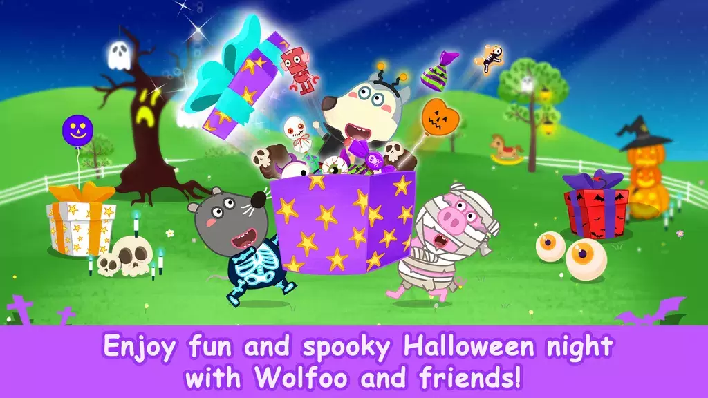 Wolfoo School Halloween Night Schermafbeelding 0