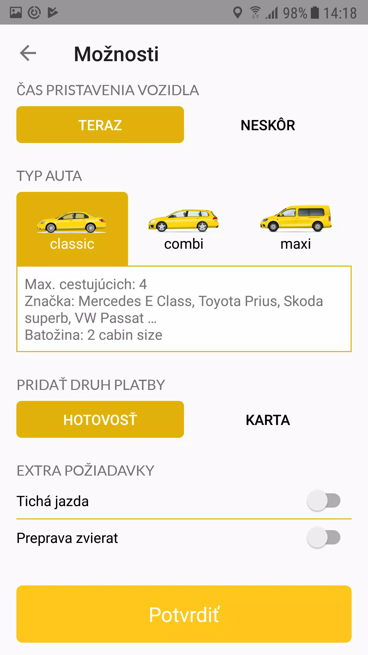 Yellow Taxi Trnava 螢幕截圖 3