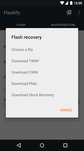 Flashify (for root users) Screenshot 1