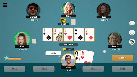 Kindza Poker - Texas Holdem 스크린샷 1