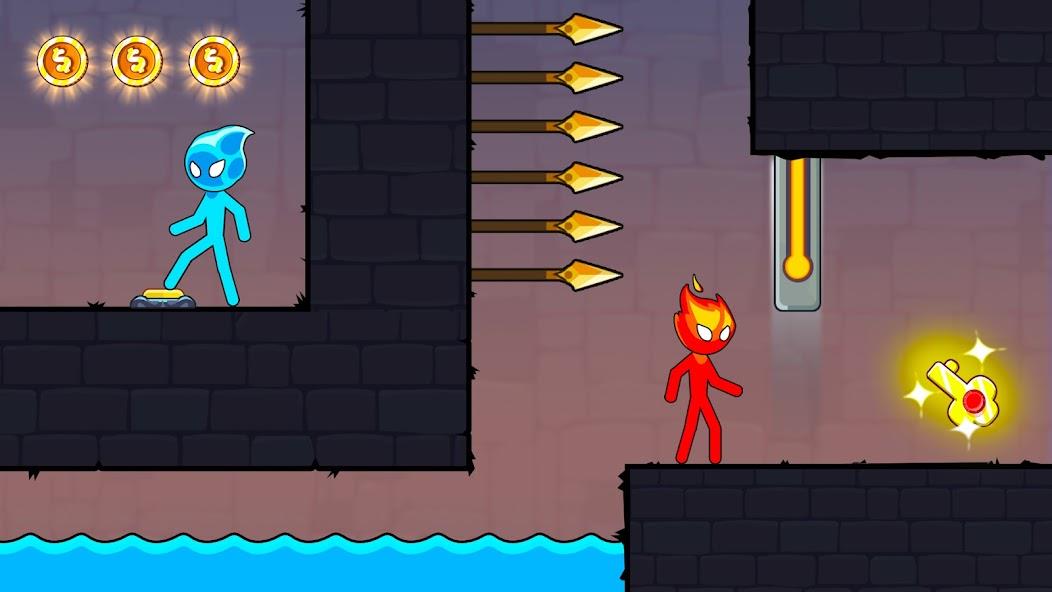 Stickman Red boy and Blue girl Mod Schermafbeelding 3