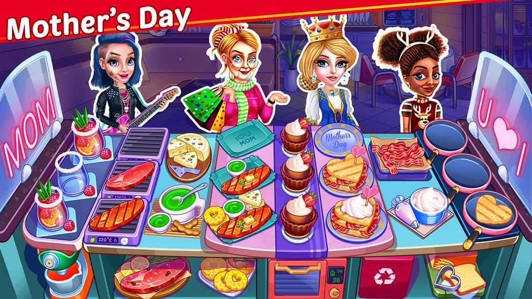 Christmas Food Shop - Cooking Restaurant Chef Game ภาพหน้าจอ 0