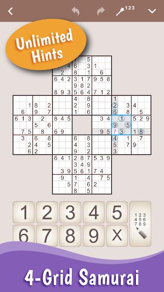 MultiSudoku: Samurai Sudoku Mod Ảnh chụp màn hình 1