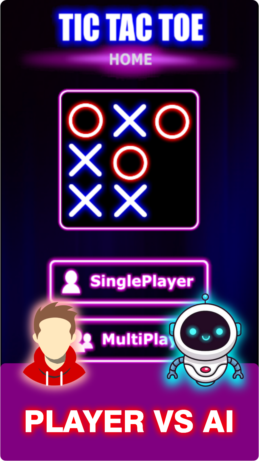 Tic Tac Toe Home : 2 Player XO 스크린샷 2