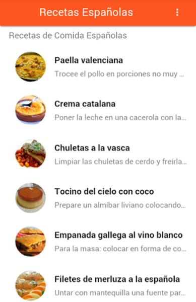 Recetas Españolas 스크린샷 1