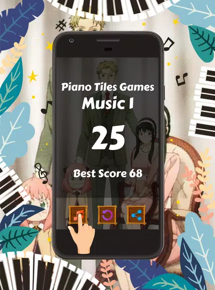 Piano Tiles Anime Spy X Family Captura de tela 2