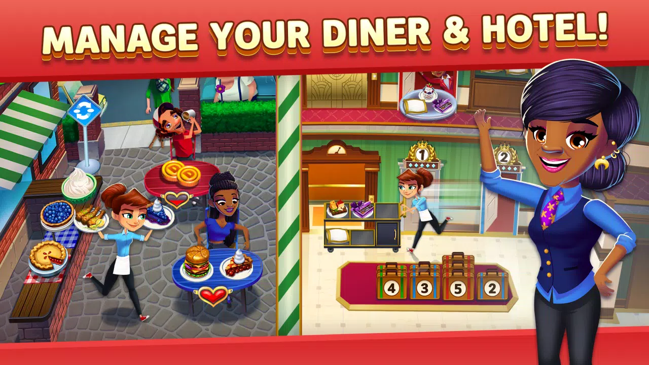 Diner DASH Adventures ภาพหน้าจอ 1