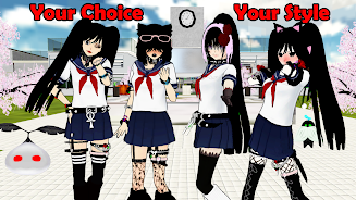 SchoolGirl AI 3D Anime Sandbox Captura de pantalla 0