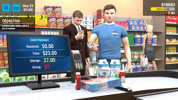 Manage Supermarket Simulator Ảnh chụp màn hình 1