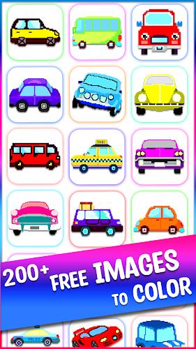 Cars Pixel Art Color by Number स्क्रीनशॉट 2