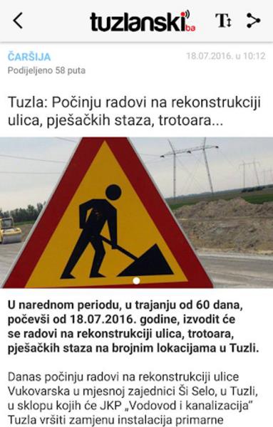 Tuzlanski.ba Captura de tela 1