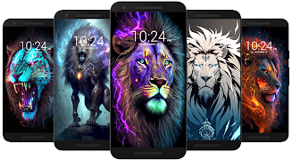 Lion Wallpaper HD Tangkapan skrin 3