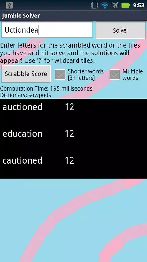 Jumble Solver Ảnh chụp màn hình 1
