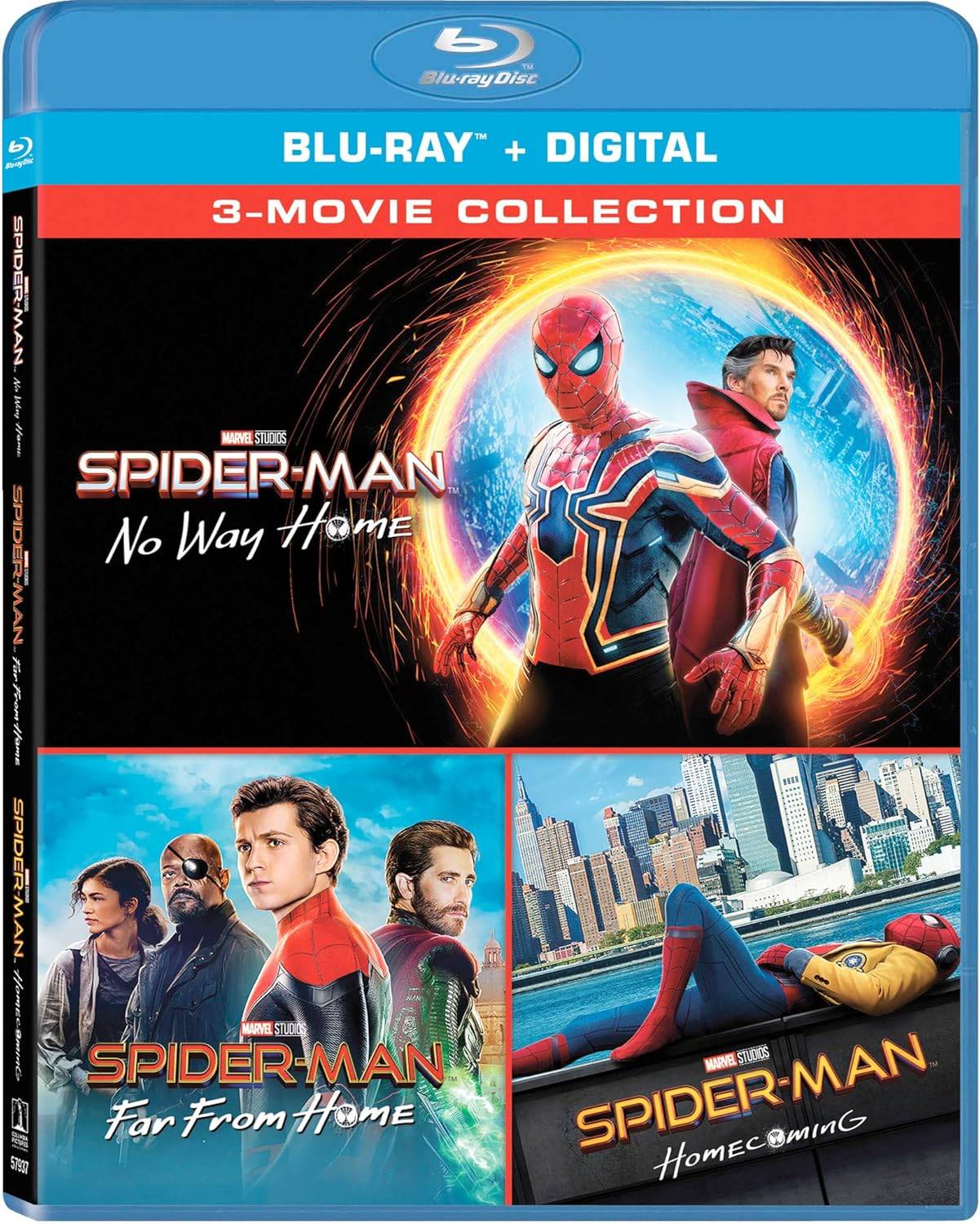 MCU Spider-Man 3-movie 3-Movie Set Blu-Ray + 4K UHD