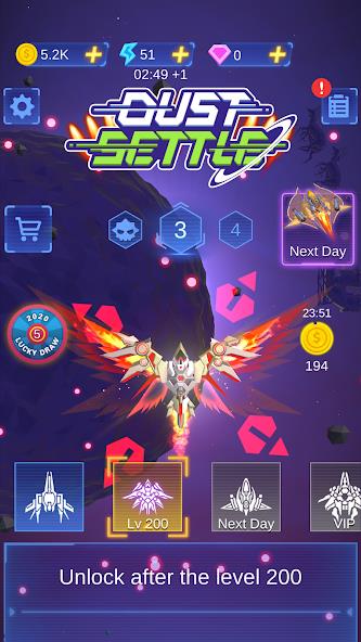 Dust Settle 3D - Galaxy Attack Mod ภาพหน้าจอ 0