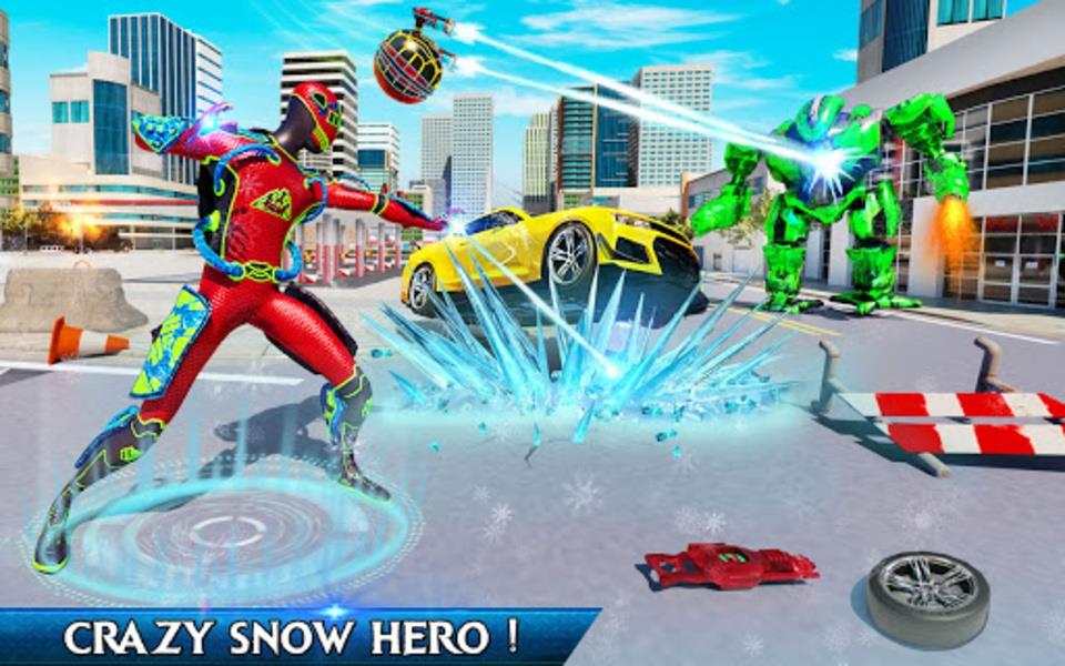 Snow Ball Robot Bike Games应用截图第0张