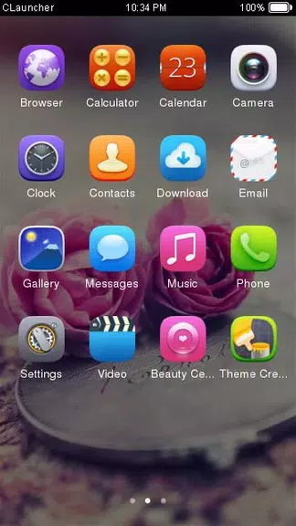 Pink Roses Theme C Launcher Ảnh chụp màn hình 1