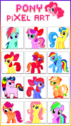 Pony Pixel Art Coloring Book 螢幕截圖 2