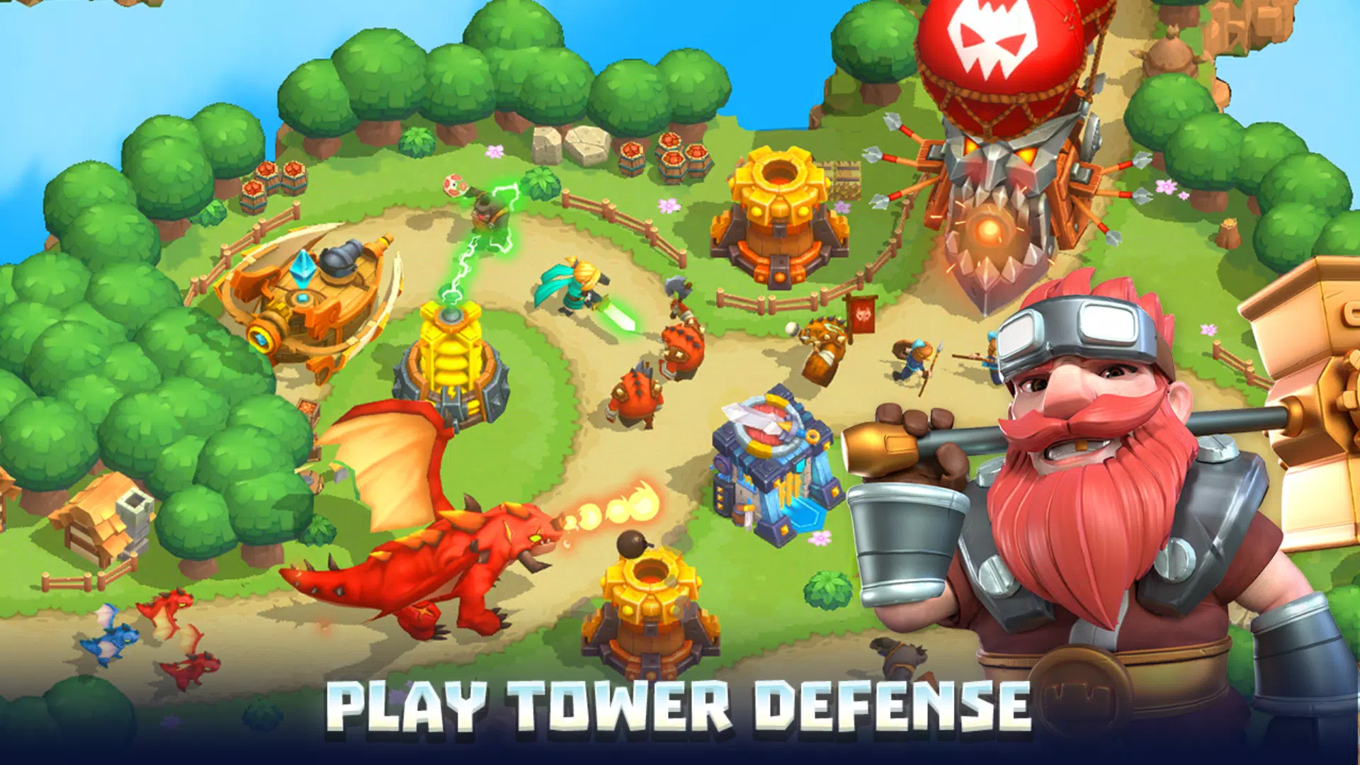 Wild Sky: Tower Defense TD Captura de tela 1