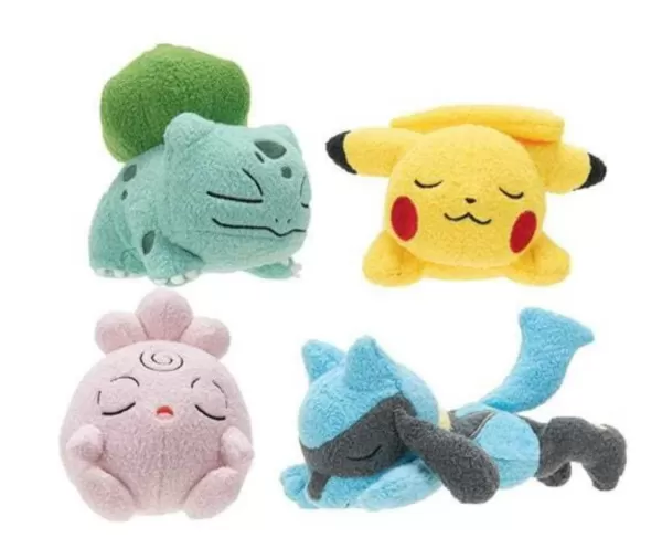 Pokemon Pikachu အိပ်ပျော်နေသော Jazwares Plush Toy Nintendo 5