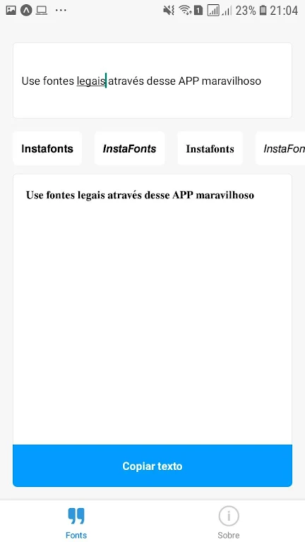 InstaFonts Captura de pantalla 1