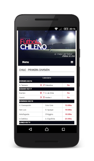 Live Chilean Soccer应用截图第2张
