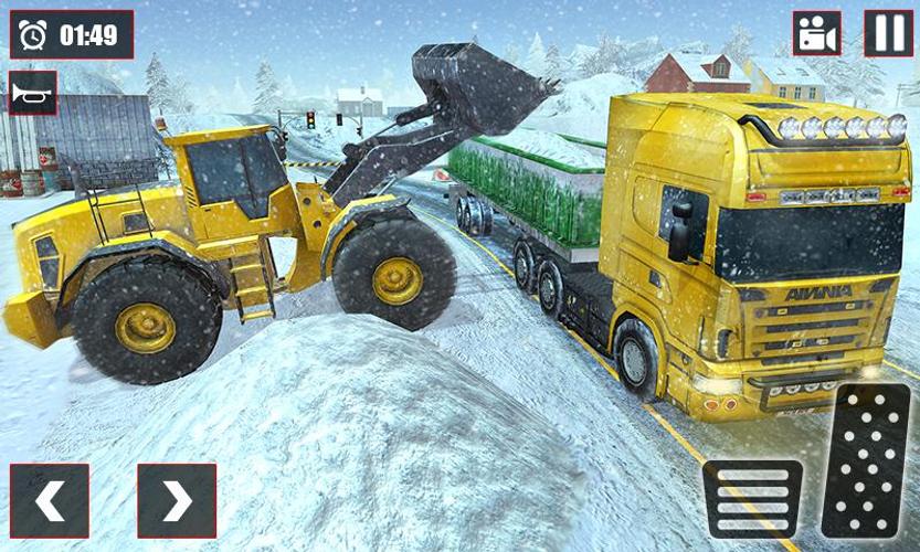 Offroad Snow Trailer Truck Dri 螢幕截圖 3