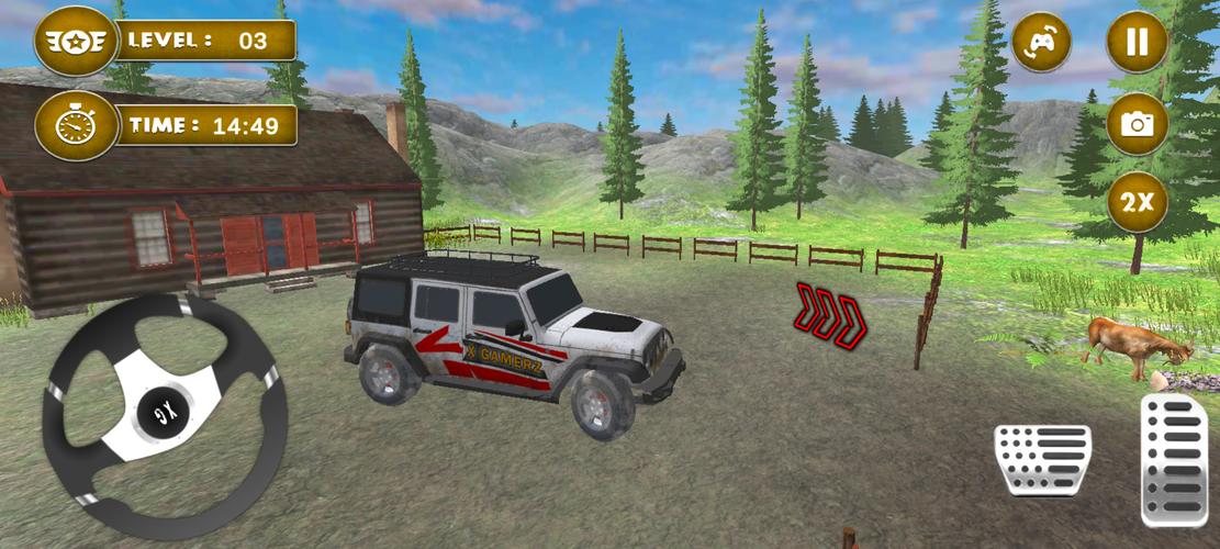 4x4 Mud Jeep Driving Games 3D 螢幕截圖 1