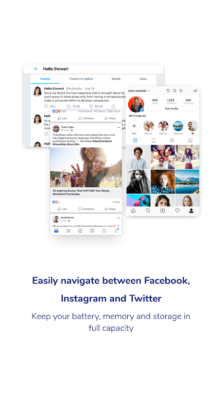 Social One - Facebook, Instagram & Twitter Screenshot 0