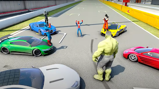 Superhero Tricky Car Stunts Ekran Görüntüsü 0