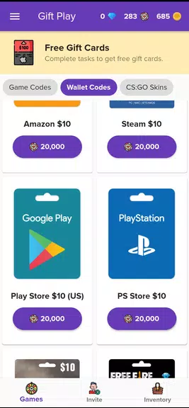 Schermata Gift Play - Earn Game Codes 2
