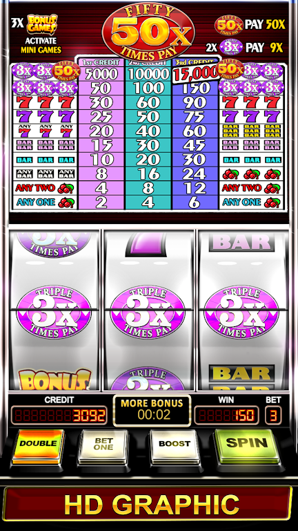 Triple Fifty Times Pay - Free Vegas Style Slots应用截图第2张