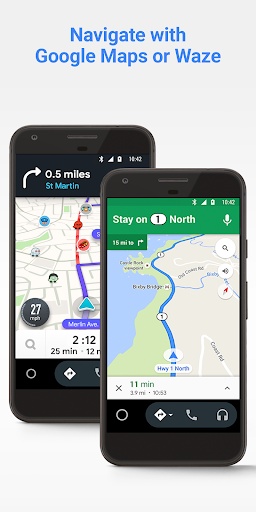 Android Auto – Google Maps, Media & Messaging Ảnh chụp màn hình 2