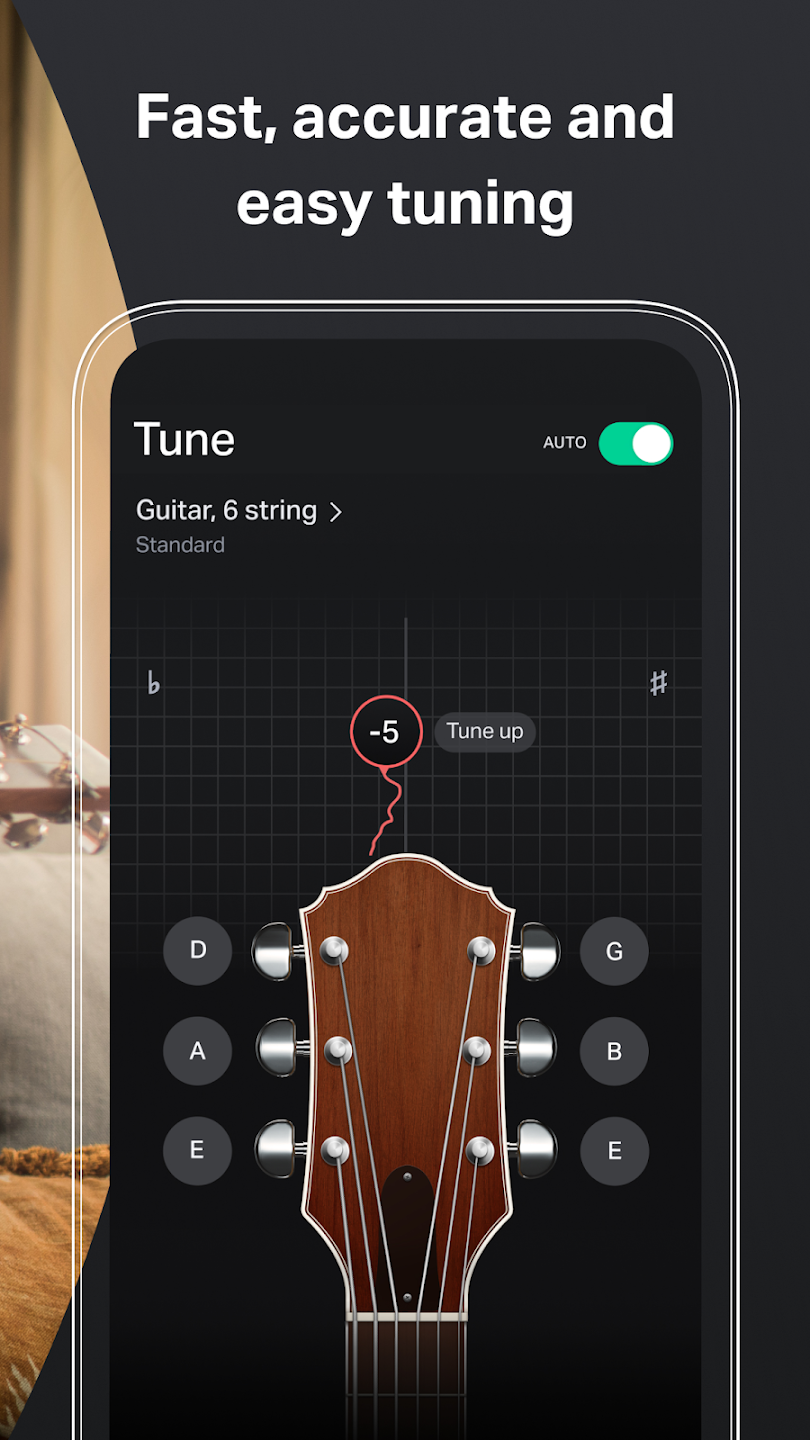 Guitar Tuner Free - GuitarTuna Ảnh chụp màn hình 0