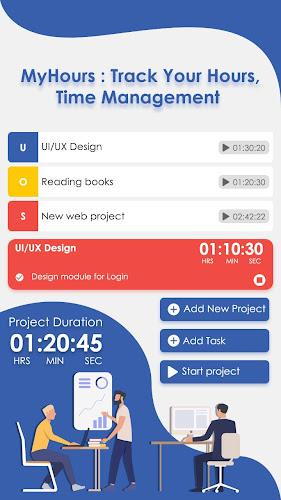 MyHours : Track Your Hours, Ti Tangkapan skrin 0