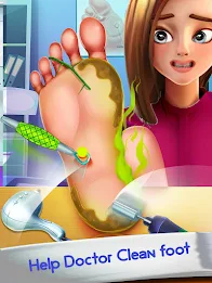 Schermata Foot Doctor ASMR Offline Games 1