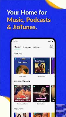 JioSaavn - Music & Podcasts Schermafbeelding 0