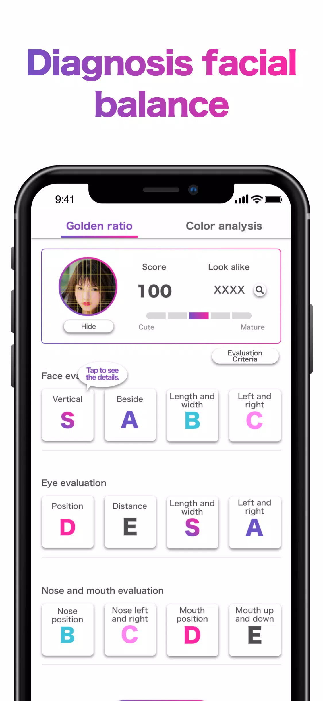 Face Shape & Color Analysis Ekran Görüntüsü 0